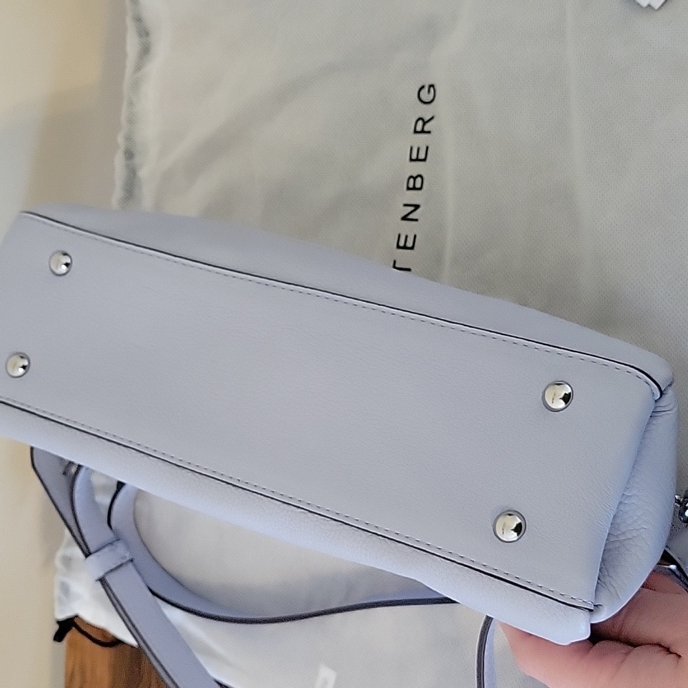 Aimee Kestenberg Light Blue Convertible Crossbody Shoulder Bag - Picture 7 of 9